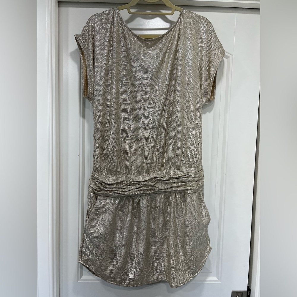 BCBG Generation Mini Dress Drop Waist Mini Dress Silver Mini Dress BCBGeneration